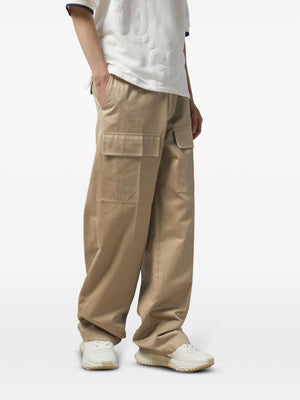 GUCCI Beige Wide-Leg Cotton Cargo Trousers for Men