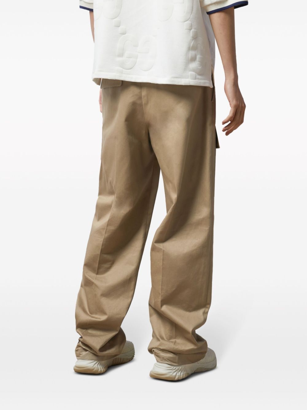 GUCCI Men's Beige Cargo Trousers - SS24 Collection