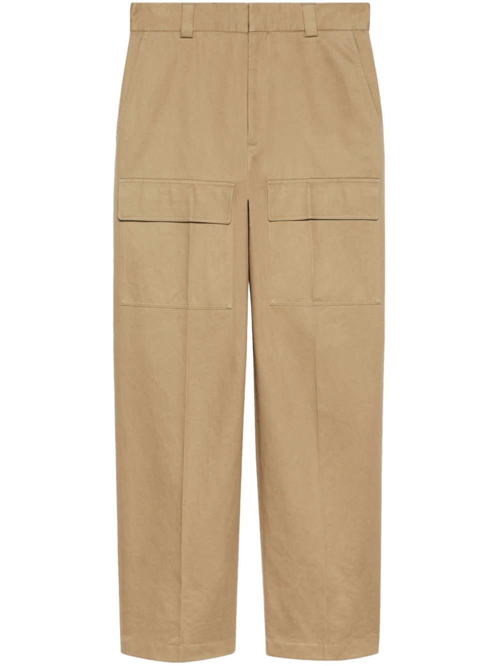 GUCCI Beige Wide-Leg Cotton Cargo Trousers for Men