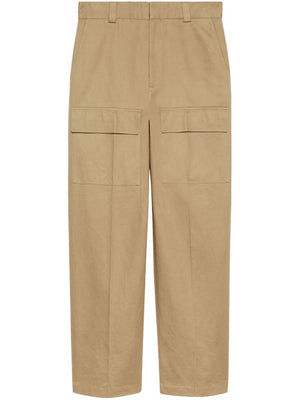 GUCCI Men's Beige Cargo Trousers - SS24 Collection