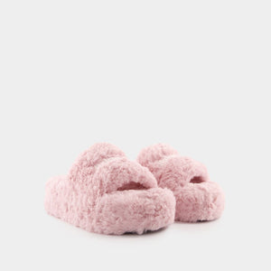 BALENCIAGA Furry Platform Sandals for Women