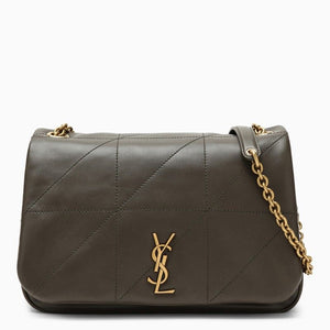 SAINT LAURENT Green Quilted Leather Shoulder Bag - SS24