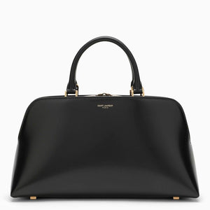 SAINT LAURENT Mini Shiny Leather Duffle Handbag