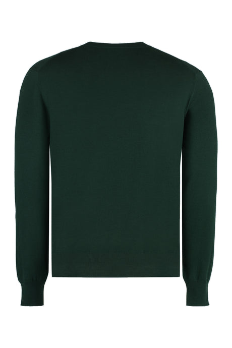 GUCCI Mens Green Crew-Neck Wool Sweater for SS24