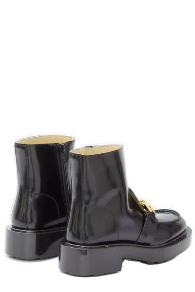 Sleek Black Leather Ankle Boots for Women