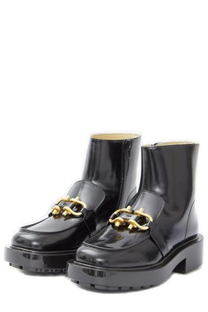 Sleek Black Leather Ankle Boots for Women