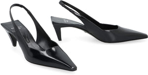 GUCCI Elegant Black Leather Slingback Pumps for Women