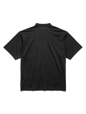 BALENCIAGA Elegant Black Cotton Tee with WFP Print