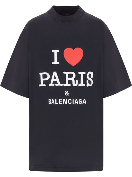 BALENCIAGA I Love Paris Printed T-Shirt for Women