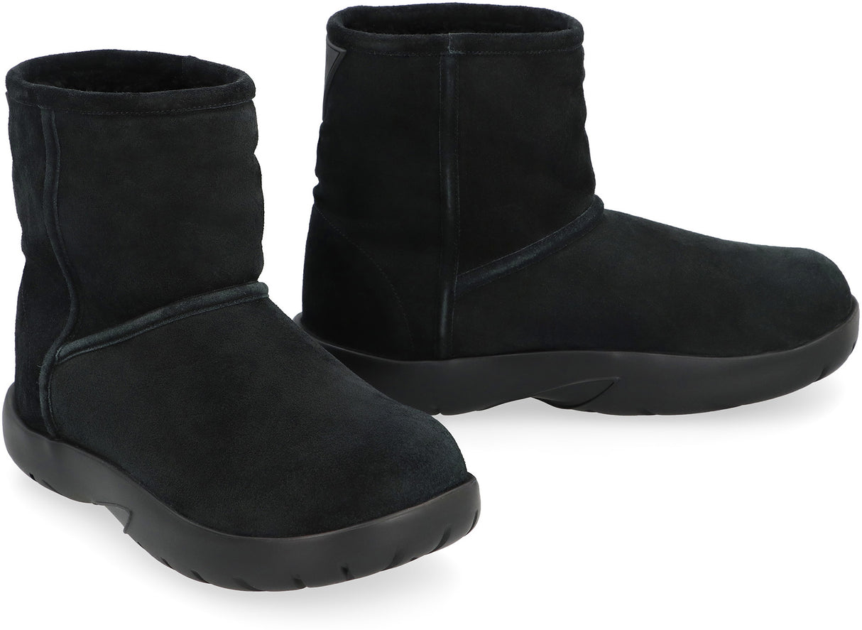 Stylish Men's Black Suede Ankle Boots for FW23