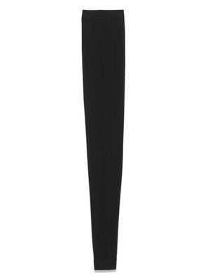 SAINT LAURENT Luxurious High-Waisted Black Cashmere Leggings for Women