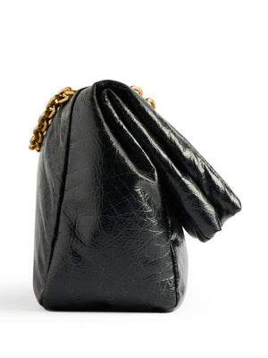 BALENCIAGA Monaco Mini Handbag with Golden Chain Logo