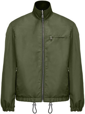 ALEXANDER MCQUEEN Modern Men's Khaki and Black Hybrid Cotton Bomber Jacket for SS24 Season