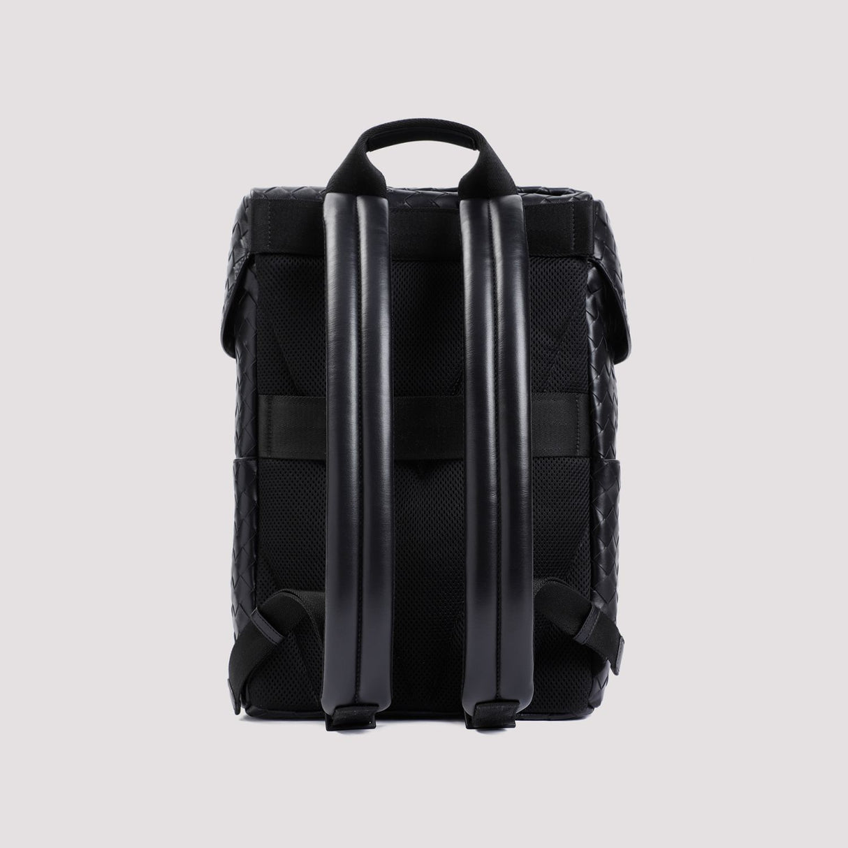 حقيبة ظهر جلدية سوداء للرجال - مجموعة SS24