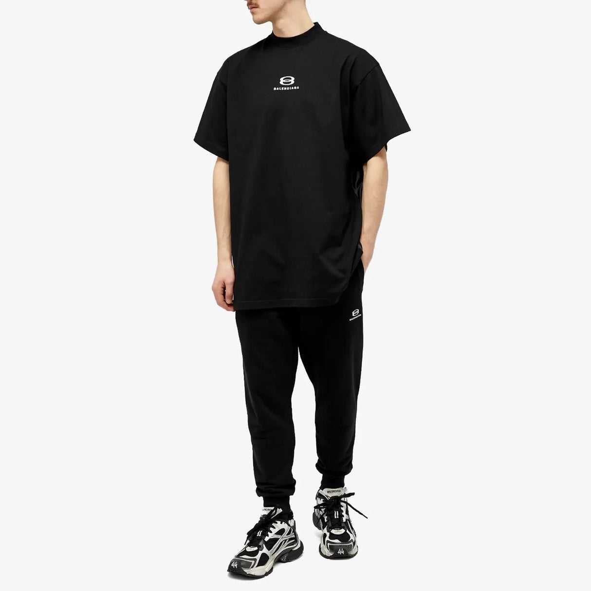 BALENCIAGA Men's Black Slim Track Pants for FW23