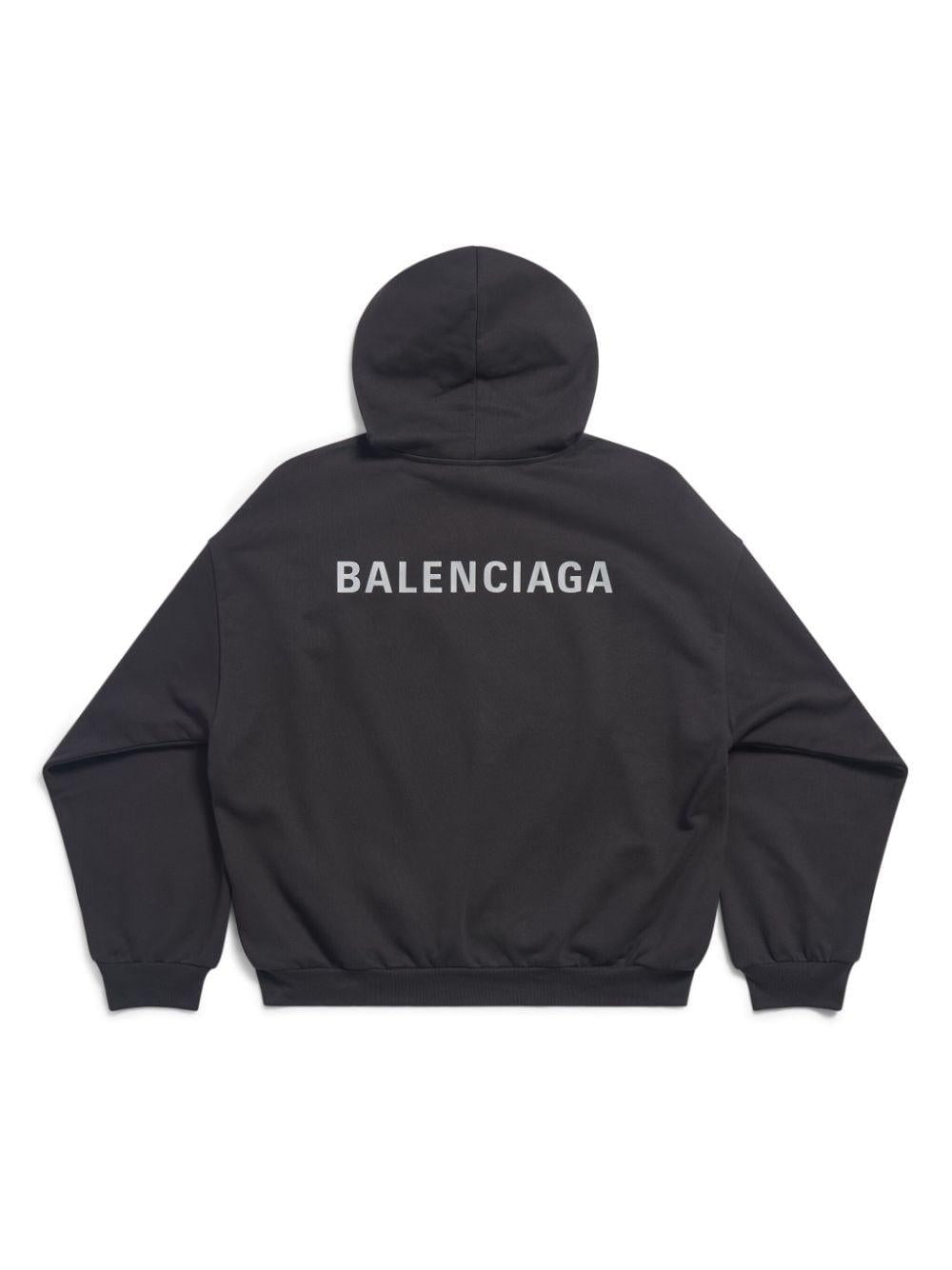 BALENCIAGA Men's Black Cotton Hoodie for SS24