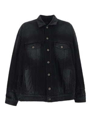BALENCIAGA Men's Black Cotton Jacket | SS24 Collection