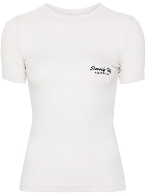 BALENCIAGA Embroidered Black Logo T-Shirt for Women - FW24 Collection