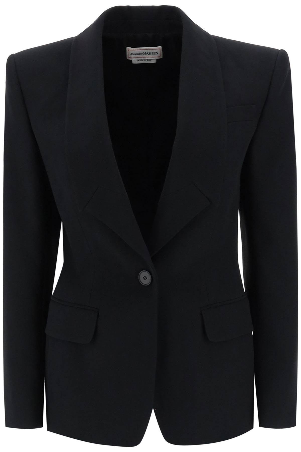 Upside-Down Peak Lapel Single-Breasted Jacket for Women