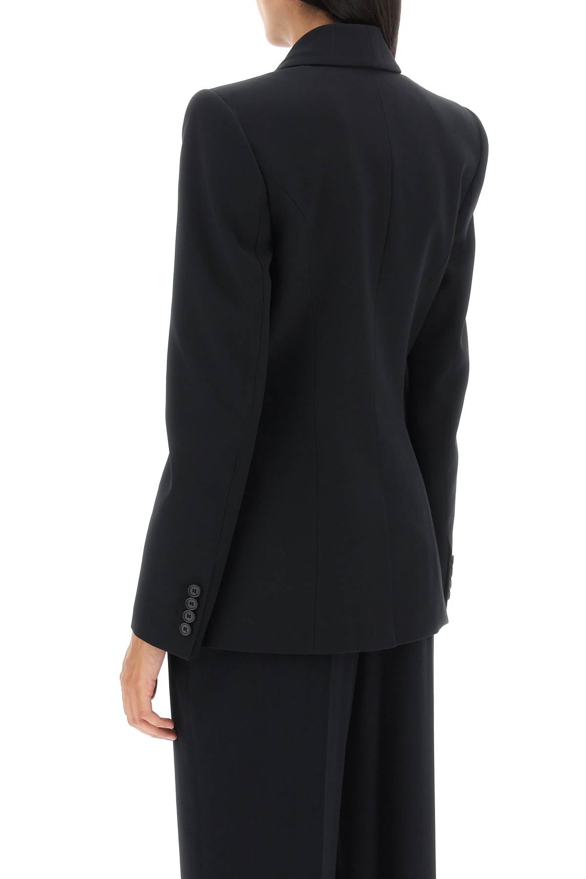 Upside-Down Peak Lapel Single-Breasted Jacket for Women