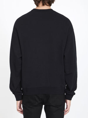 Men's Black Cotton Gucci GG Print Sweatshirt