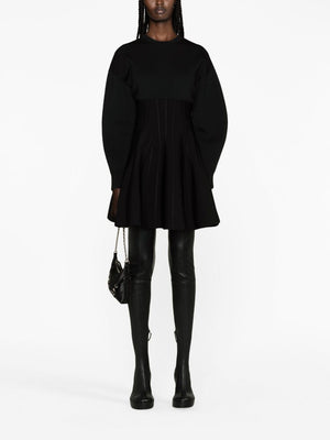 فستان صوف أسود للنساء - مجموعة FW23