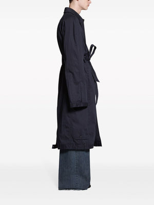 Deconstructed Cotton Jacket in Blue Night for Men