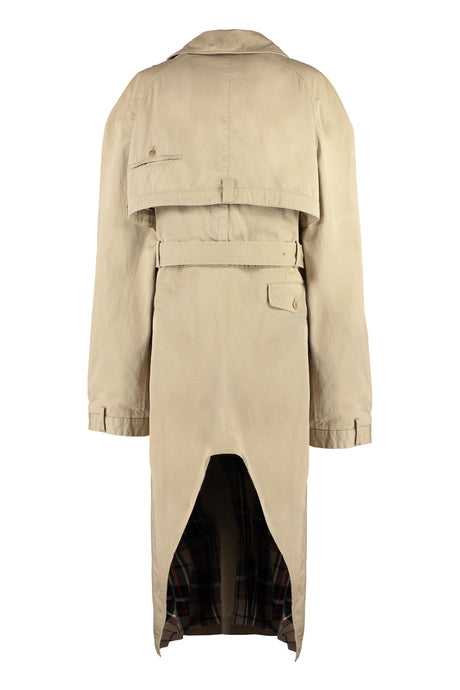 Áo khoác trench cotton màu be - FW23