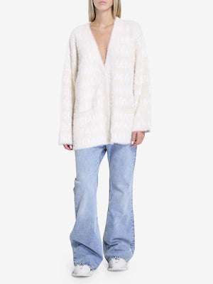 BALENCIAGA Wool Blend Jacquard Cardigan - Women's Fashion Essential