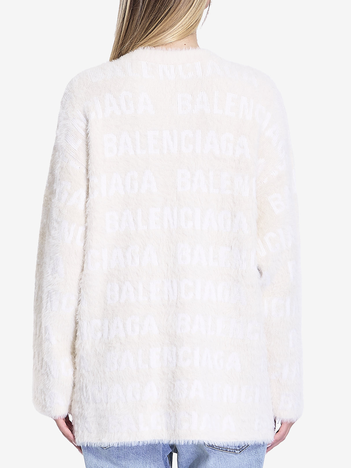 BALENCIAGA Wool Blend Jacquard Cardigan - Women's Fashion Essential