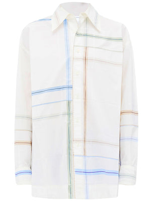 Checkered Cotton Shirt - White