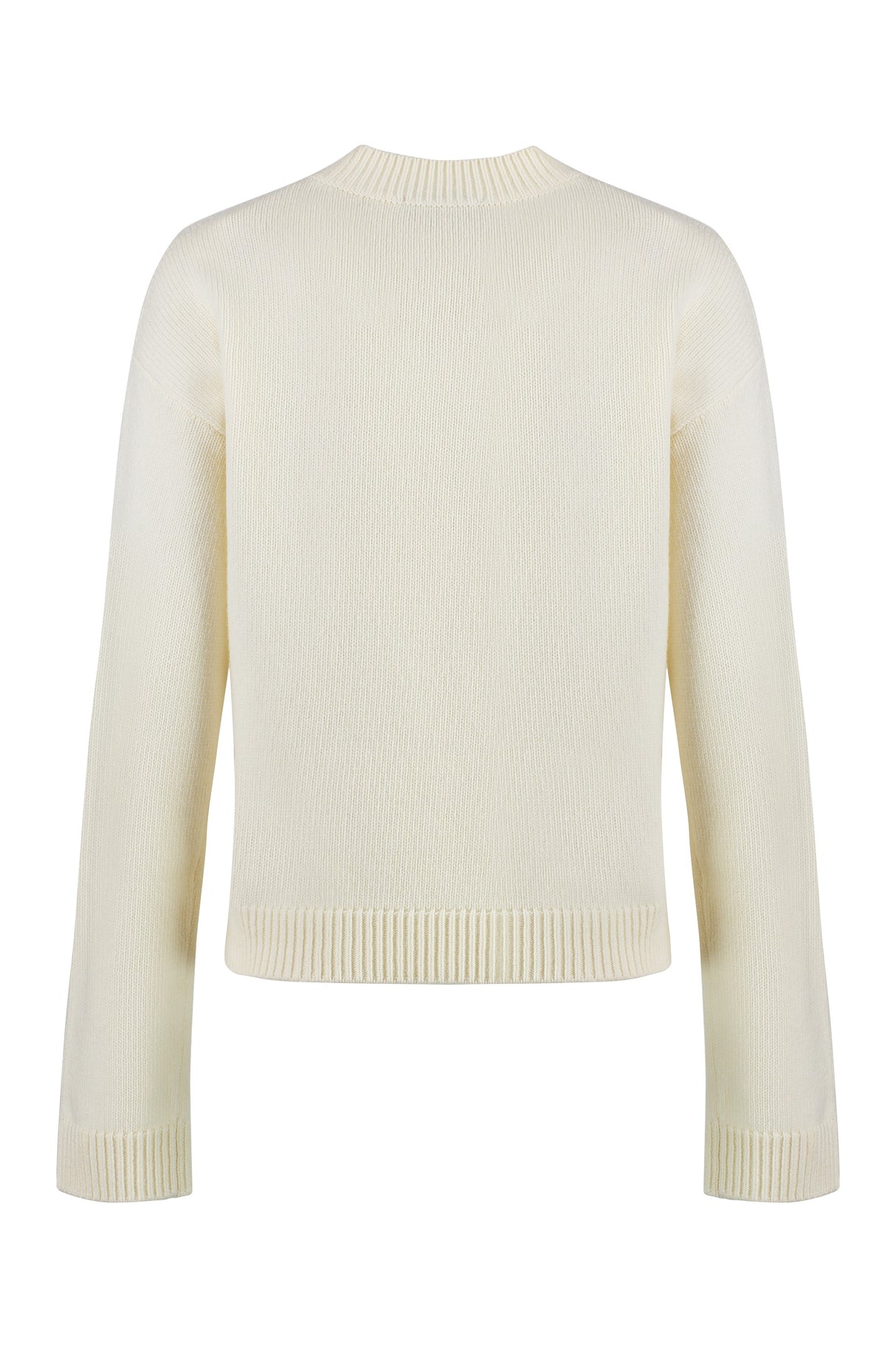 GUCCI Wool Crew-Neck Sweater with Logo Detail