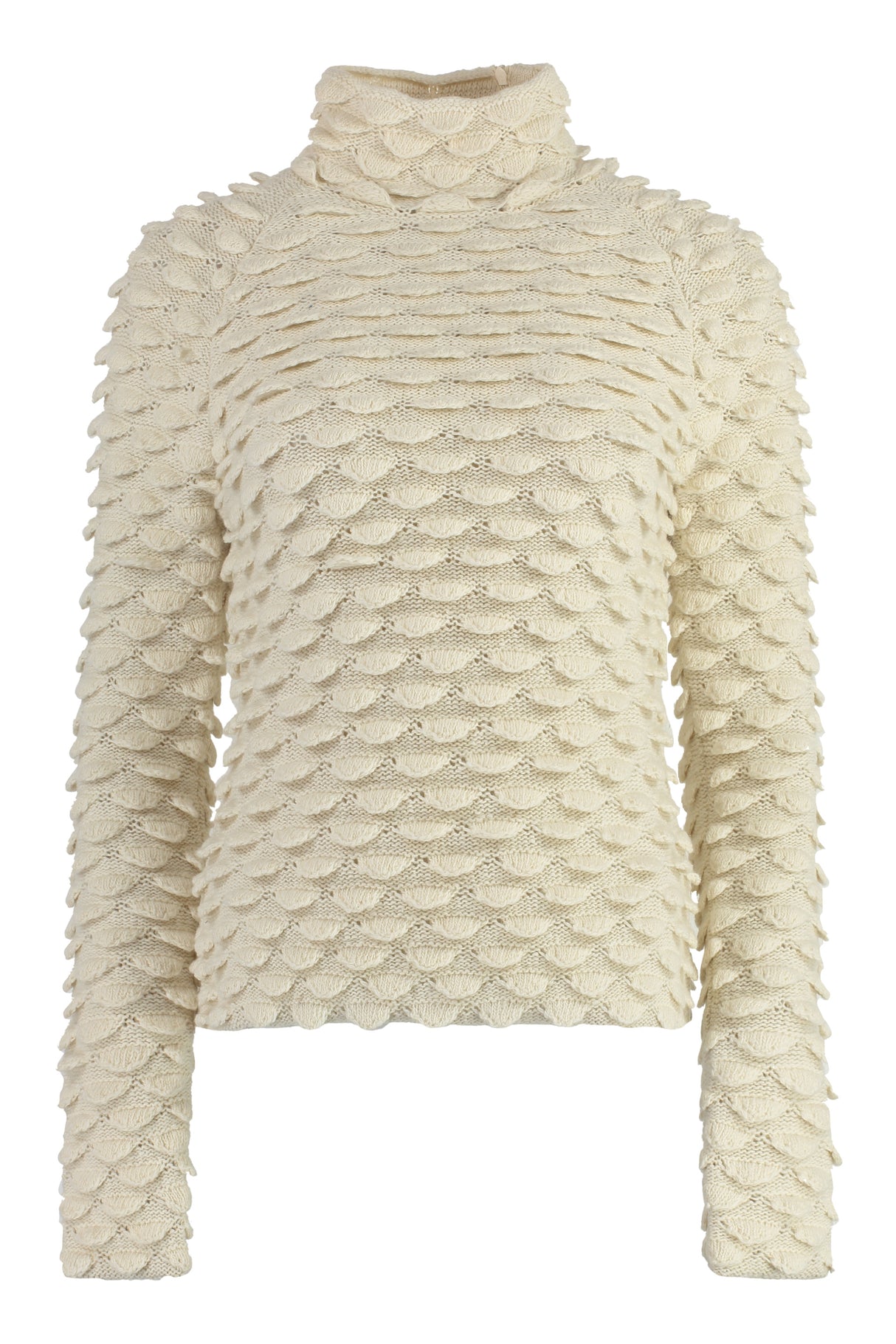 BOTTEGA VENETA Women's Knit Fish Scale Turtleneck Sweater