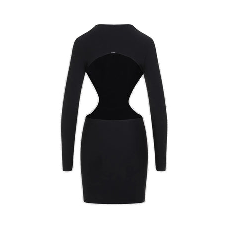ミニカットアウトドレス-SS24コレクション女性用のブラック