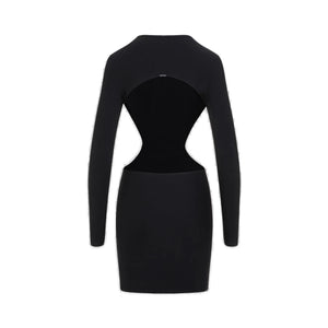 BALENCIAGA Women's Black Cut-Out Mini Dress for SS24