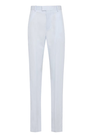 Turquoise Straight-Leg Trousers for Women - FW23