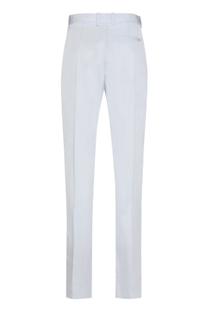 Turquoise Straight-Leg Trousers for Women