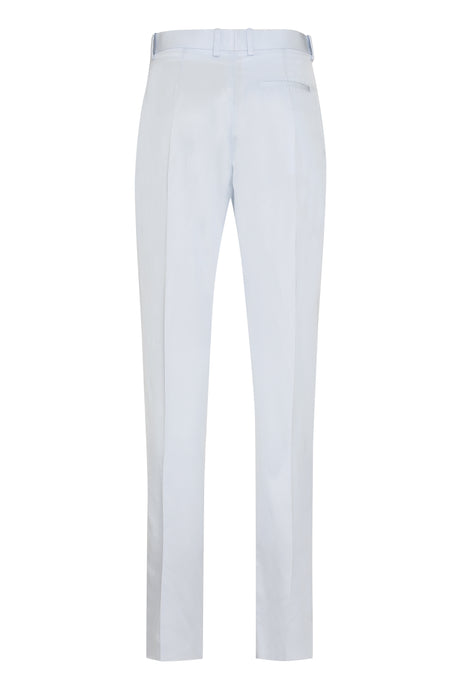 Turquoise Straight-Leg Trousers for Women