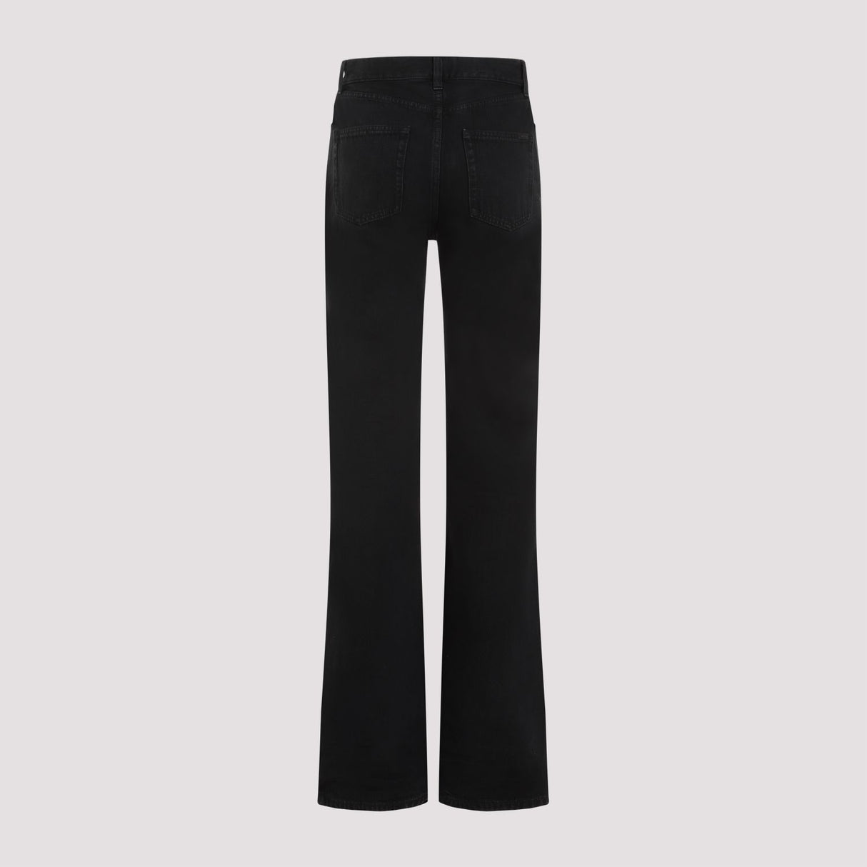 Long Straight Black Cotton Pants - SS24 Collection