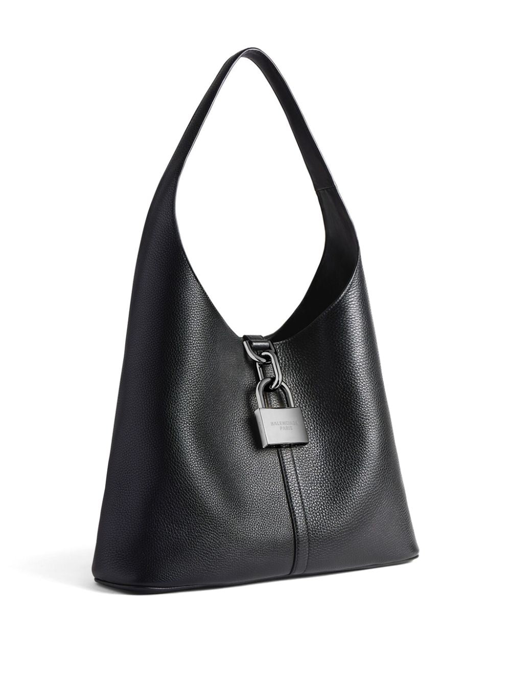 BALENCIAGA Luxury Black Grained Leather Tote Handbag for Women