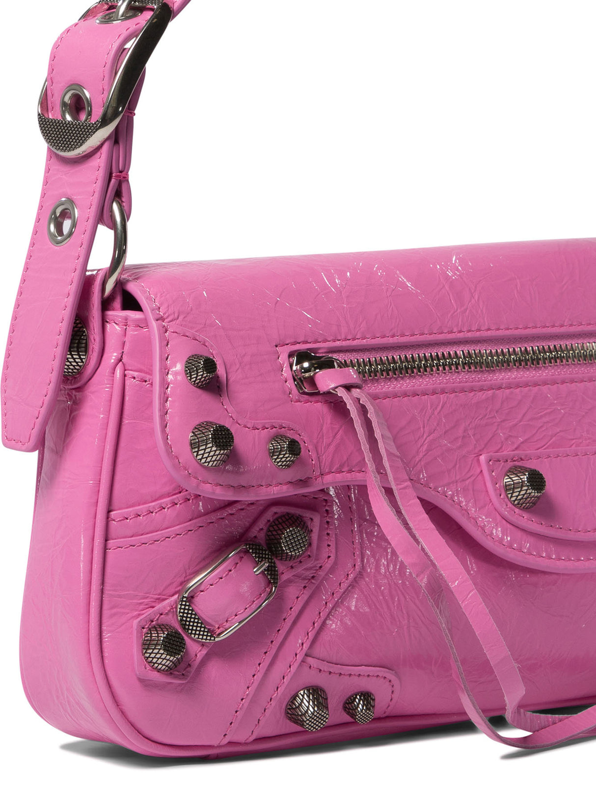 BALENCIAGA Chic Mini Shoulder Bag in Soft Pink Lamb Leather