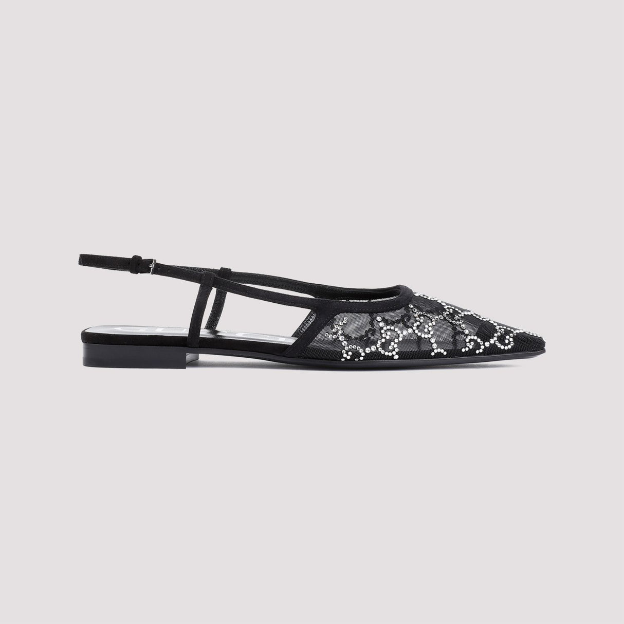 GUCCI Elegant Pointy-Toe Slingback Ballet Flats for Women in Black