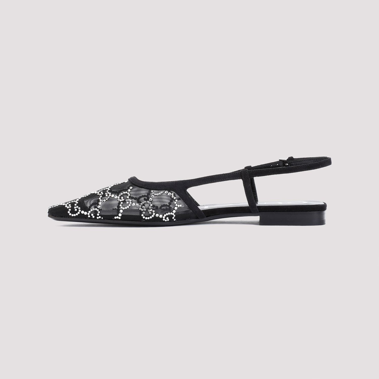 GUCCI Elegant Pointy-Toe Slingback Ballet Flats for Women in Black