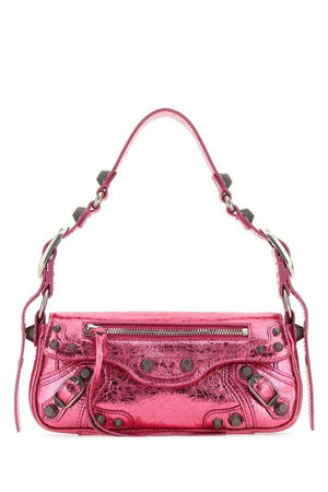 BALENCIAGA Metallic Pink Lamb Leather Crossbody for Women