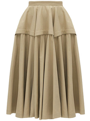 A-Line Ruffle Skirt for Women in Sand