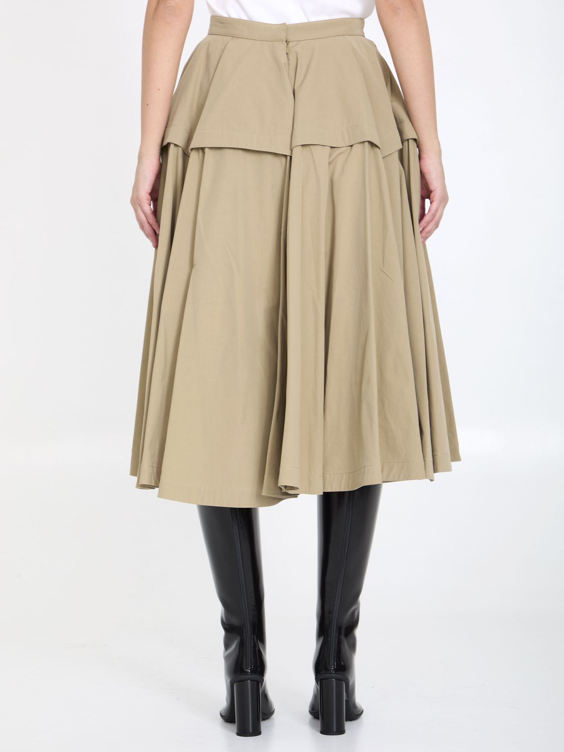 A-Line Ruffle Skirt for Women in Sand