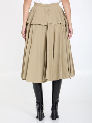 A-Line Ruffle Skirt for Women in Sand