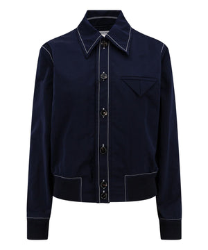 BOTTEGA VENETA Blue Nylon Tech Jacket for Women | SS24 Collection