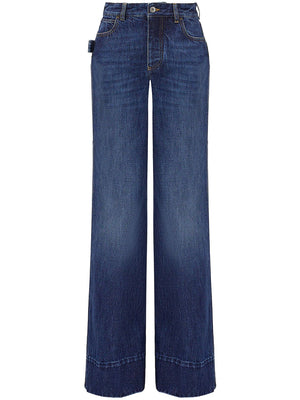 Women's Light Blue Wide-Leg Denim Jeans (SS24)