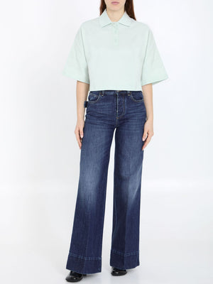 BOTTEGA VENETA High-Waisted Wide-Leg Jeans - Blue